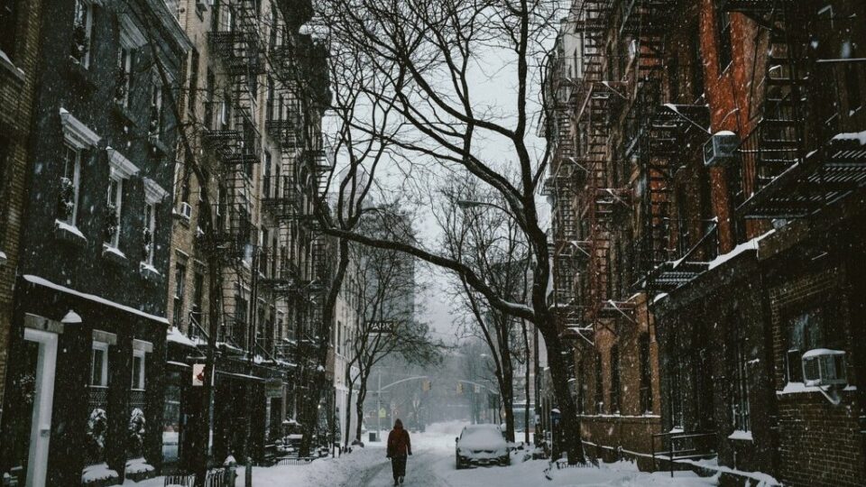 Прогулка зимой по улице